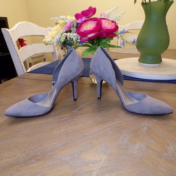 Christian Siriano Grey Suede Heels - Picture 3 of 5